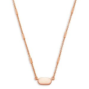 Kendra Scott Fern Pendant Necklace in Rose Gold